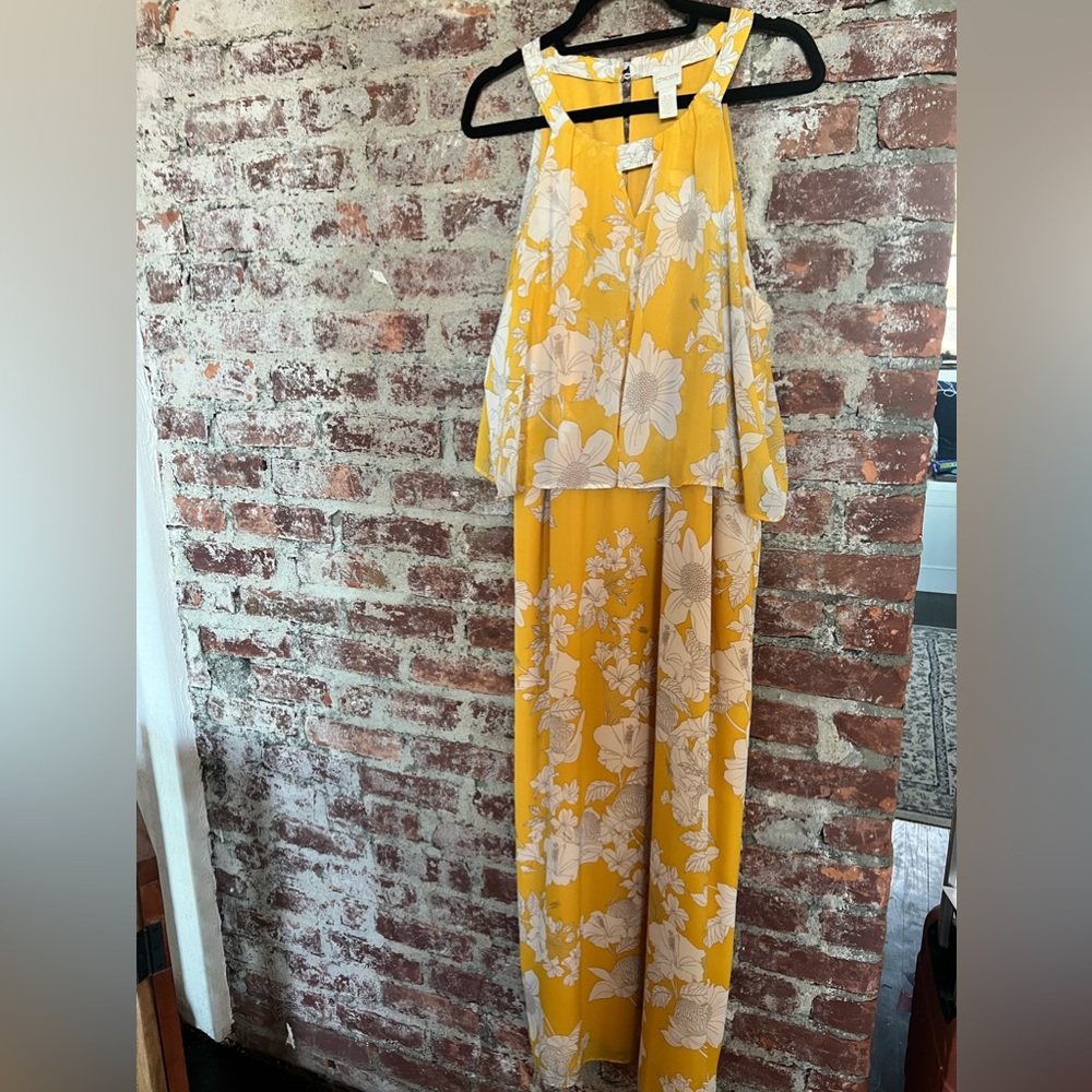 Chicos 3.5 Yellow Floral Dress